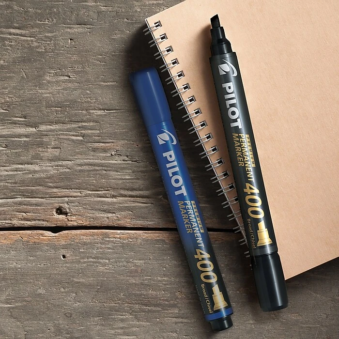 Pilot Premium 400 Permanent Markers, Chisel Tip, Blue, 12/Pack (44116) 3 Pilot Premium 400 Permanent Markers, Chisel Tip, Blue, 12/Pack (44116) - Image 3