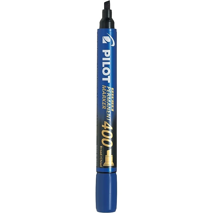 Pilot Premium 400 Permanent Markers, Chisel Tip, Blue, 12/Pack (44116) 1 Pilot Premium 400 Permanent Markers, Chisel Tip, Blue, 12/Pack (44116)