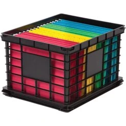 IRIS Staples® File Storage Plastic Crate, Letter/Legal Size, Clear (STP-54269) -Office Supplies Shop s1131931 sc7