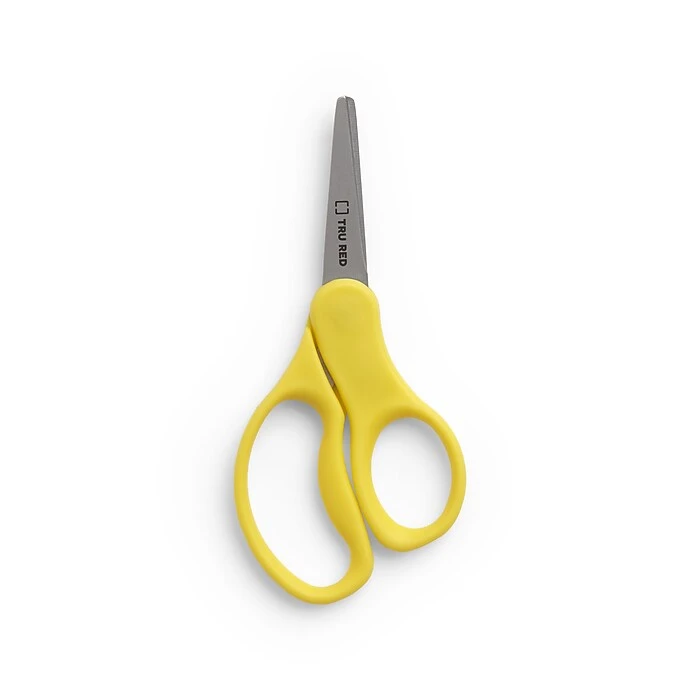 TRU RED™ Junior 5" Kids Pointed Tip Stainless Steel Scissors, Straight Handle, Right & Left Handed, 2/Pack (TR55053) 5 TRU RED™ Junior 5" Kids Pointed Tip Stainless Steel Scissors, Straight Handle, Right & Left Handed, 2/Pack (TR55053) - Image 5