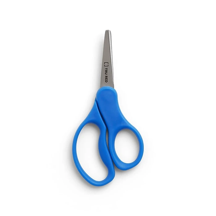 TRU RED™ Junior 5" Kids Pointed Tip Stainless Steel Scissors, Straight Handle, Right & Left Handed, 2/Pack (TR55053) 3 TRU RED™ Junior 5" Kids Pointed Tip Stainless Steel Scissors, Straight Handle, Right & Left Handed, 2/Pack (TR55053) - Image 3