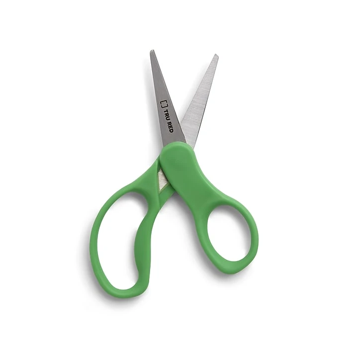TRU RED™ Junior 5" Kids Pointed Tip Stainless Steel Scissors, Straight Handle, Right & Left Handed, 2/Pack (TR55053) 8 TRU RED™ Junior 5" Kids Pointed Tip Stainless Steel Scissors, Straight Handle, Right & Left Handed, 2/Pack (TR55053) - Image 8