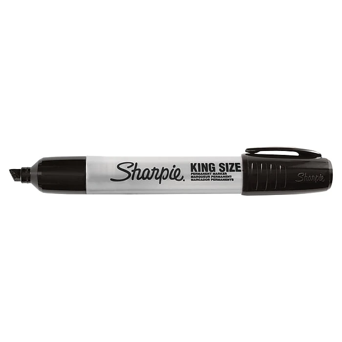 Sharpie King Size Permanent Marker, Chisel Tip, Black (15001) 2 Sharpie King Size Permanent Marker, Chisel Tip, Black (15001) - Image 2