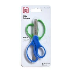 TRU RED™ Junior 5" Kids Blunt Tip Stainless Steel Scissors, Straight Handle, Right & Left Handed, 2/Pack (TR55055)