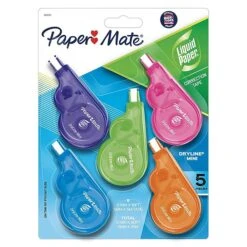 Paper Mate Liquid Paper DryLine Mini Correction Tape, White, 5/Pack (5032315)