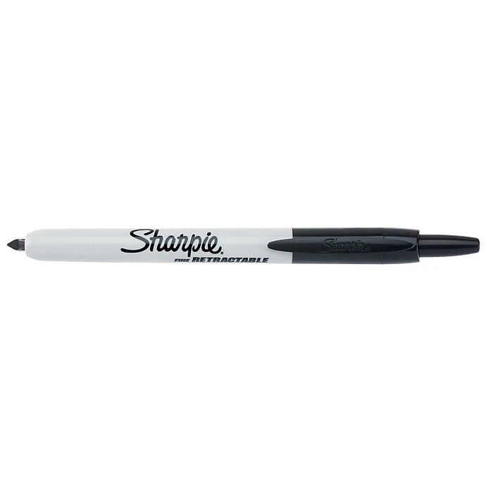 Sharpie Retractable Permanent Markers, Fine Tip, Black, 12/Pack (32701) 3 Sharpie Retractable Permanent Markers, Fine Tip, Black, 12/Pack (32701) - Image 3