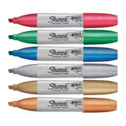 Sharpie Permanent Markers, Chisel Tip, Assorted Metallic, 6/Pack (2089634) -Office Supplies Shop s1204955 sc7