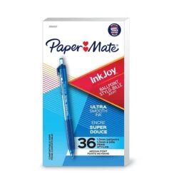 Paper Mate InkJoy 300 RT Retractable Ballpoint Pen, Medium Point, Blue Ink, 36/Pack (2082957)