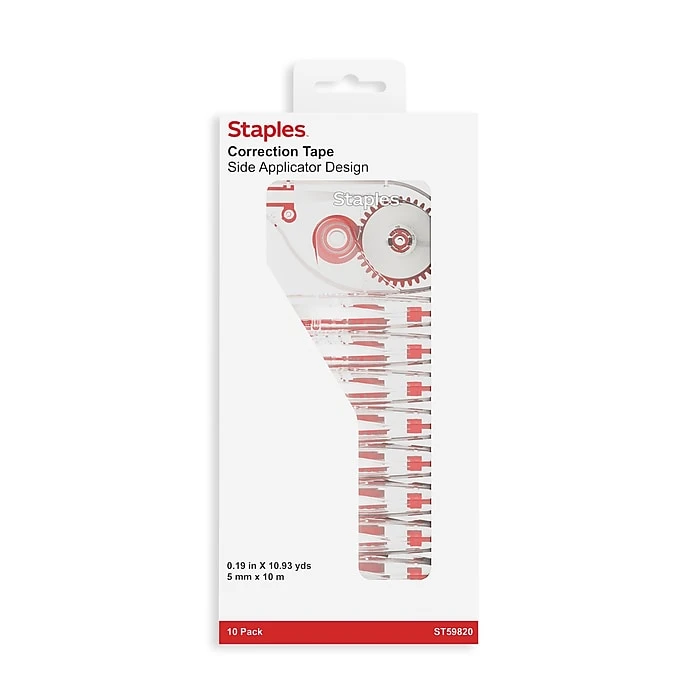 Staples Correction Tape, White, 10/Pack (ST59820) 6 Staples Correction Tape, White, 10/Pack (ST59820) - Image 6