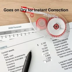 Staples Correction Tape, White, 6/Pack (ST59819) -Office Supplies Shop s1212659 sc7