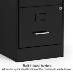 Staples 2-Drawer Light Duty Vertical File Cabinet, Locking, Letter, Black, 18"D (52142) -Office Supplies Shop s1212848 sc7