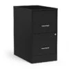 Staples 2-Drawer Light Duty Vertical File Cabinet, Locking, Letter, Black, 22"D (52153)