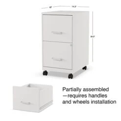 Staples 2-Drawer Vertical Mobile File Cabinet, Locking, Letter Size, White, 18''D (19634) 16 Staples 2-Drawer Vertical Mobile File Cabinet, Locking, Letter Size, White, 18''D (19634) -Office Supplies Shop s1212968 sc7 1