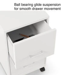 Staples 2-Drawer Vertical Mobile File Cabinet, Locking, Letter Size, White, 18''D (19634) 12 Staples 2-Drawer Vertical Mobile File Cabinet, Locking, Letter Size, White, 18''D (19634) -Office Supplies Shop s1212969 sc7 1