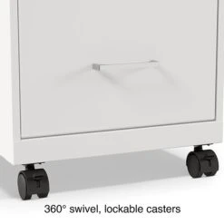 Staples 2-Drawer Vertical Mobile File Cabinet, Locking, Letter Size, White, 18''D (19634) 14 Staples 2-Drawer Vertical Mobile File Cabinet, Locking, Letter Size, White, 18''D (19634) -Office Supplies Shop s1212987 sc7 1