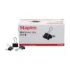 Staples 0.6" Binder Clips, Mini, Black, 144/Pack (15338)
