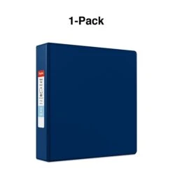 Staples Heavy Duty 2" 3-Ring Non-View Binder, Navy Blue (ST56274-CC) -Office Supplies Shop s1215301 sc7