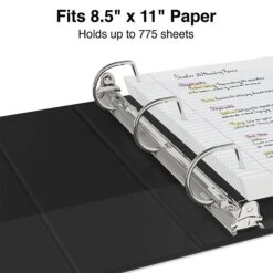 Staples Standard 4" 3-Ring View Binder, Black (26357-CC) -Office Supplies Shop s1216626 sc7