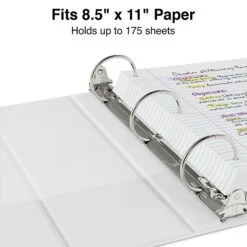 Staples Economy 1" 3-Ring View Binder, White (ST23735-CC) -Office Supplies Shop s1216830 sc7