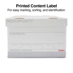 Staples Medium Duty File Box, Lift Off Lid, Legal, White/Gray, 4/Carton (TR59216) -Office Supplies Shop s1219773 sc7