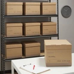 Staples Medium Duty File Box, Lift Off Lid, Letter/Legal, Brown/Gray, 12/Carton (TR59213) -Office Supplies Shop s1219784 sc7