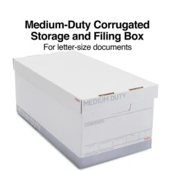 Staples Medium Duty File Box, Lift Off Lid, Letter, White/Gray, 4/Carton (TR59214) -Office Supplies Shop s1219802 sc7