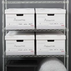 Staples Medium Duty File Box, Lift Off Lid, Legal, White/Gray, 4/Carton (TR59216) -Office Supplies Shop s1219819 sc7