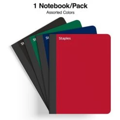 Staples Premium Composition Notebook, 7.5" X 9.75", College Ruled, 100 Sheets, Assorted Colors (TR58341) -Office Supplies Shop s1227076 sc7