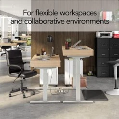 Union & Scale™ Essentials 30"-46"H Adjustable Standing Desk, Natural (UN60416-CC) -Office Supplies Shop s1227670 sc7