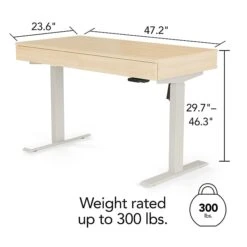 Union & Scale™ Essentials 30"-46"H Adjustable Standing Desk, Natural (UN60416-CC) -Office Supplies Shop s1227730 sc7