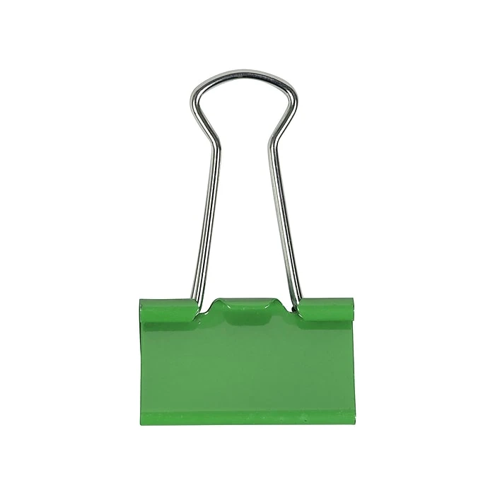 JAM Paper Colored Binder Clips, Medium, 5/8" Capacity, Green, 15/Pack (339BCGR) 2 JAM Paper Colored Binder Clips, Medium, 5/8" Capacity, Green, 15/Pack (339BCGR) - Image 2