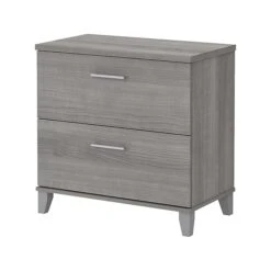 Bush Furniture Somerset 2-Drawer Lateral File Cabinet, Letter/Legal, Platinum Gray, 30" (WC81280)