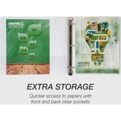 Samsill Earth's Choice Biobased Heavy Duty 1.5" 3-Ring Locking View Binder, White (SAM19857) -Office Supplies Shop sp101294984 sc7