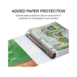 Samsill Earth's Choice Biobased Heavy Duty 1.5" 3-Ring Locking View Binder, White (SAM19857) -Office Supplies Shop sp101294986 sc7