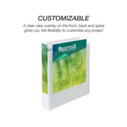 Samsill Earth's Choice Biobased Heavy Duty 1.5" 3-Ring Locking View Binder, White (SAM19857) -Office Supplies Shop sp101294987 sc7