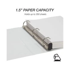 Samsill Earth's Choice Biobased Heavy Duty 1.5" 3-Ring Locking View Binder, White (SAM19857) -Office Supplies Shop sp101294988 sc7