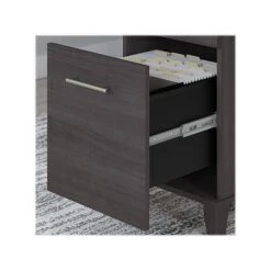 Bush Furniture Somerset 72W 3 Position Sit To Stand L Shaped Desk With Hutch, Storm Gray (SET015SG) -Office Supplies Shop sp101295628 sc7