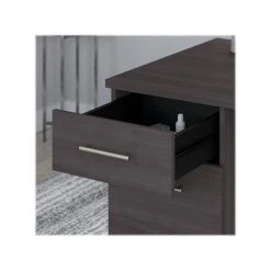 Bush Furniture Somerset 72W 3 Position Sit To Stand L Shaped Desk With Hutch, Storm Gray (SET015SG) -Office Supplies Shop sp101295629 sc7