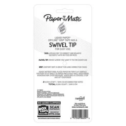 Paper Mate Liquid Paper DryLine Grip Correction Tape, White, 2/Pack (662415) 11 Paper Mate Liquid Paper DryLine Grip Correction Tape, White, 2/Pack (662415) -Office Supplies Shop sp102582374 sc7
