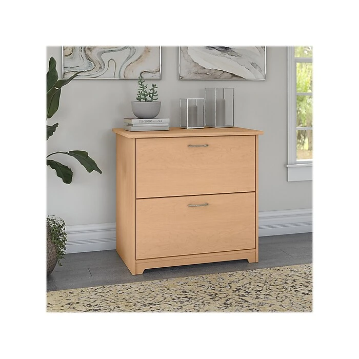 Bush Furniture Cabot 2-Drawer Lateral File Cabinet, Letter/Legal, Natural Maple, 31" (WC31680) 2 Bush Furniture Cabot 2-Drawer Lateral File Cabinet, Letter/Legal, Natural Maple, 31" (WC31680) - Image 2