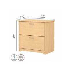 Bush Furniture Cabot 2-Drawer Lateral File Cabinet, Letter/Legal, Natural Maple, 31" (WC31680) 10 Bush Furniture Cabot 2-Drawer Lateral File Cabinet, Letter/Legal, Natural Maple, 31" (WC31680) -Office Supplies Shop sp106969380 sc7