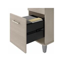 Bush Furniture Somerset Office Desk With 35"-41" Adjustable Return And Hutch, Sand Oak (SET015SO) 14 Bush Furniture Somerset Office Desk With 35"-41" Adjustable Return And Hutch, Sand Oak (SET015SO) -Office Supplies Shop sp108409491 sc7