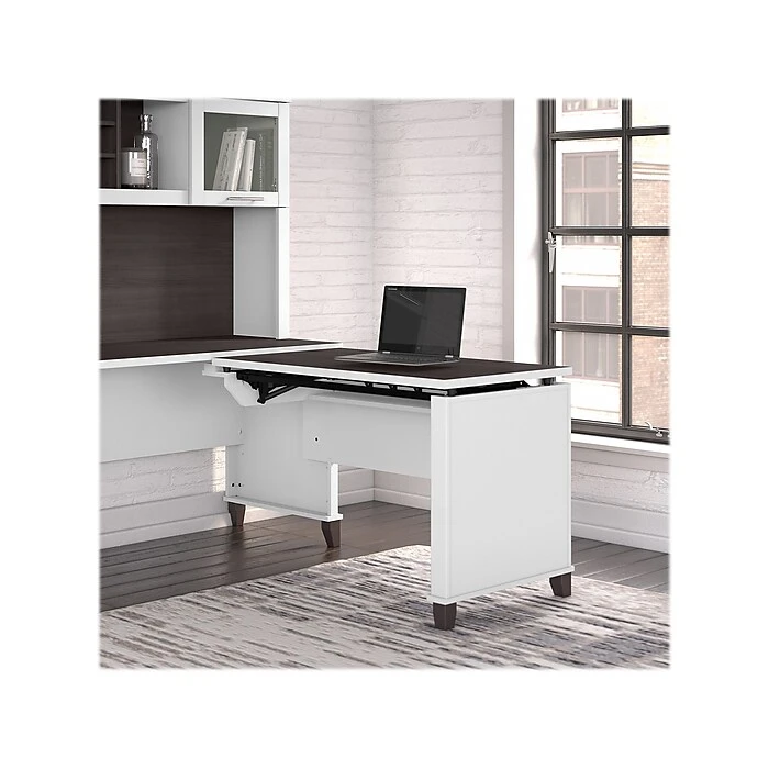 Bush Furniture Somerset 29"-41" Adjustable Desk, Storm Gray/White (WC81042) 2 Bush Furniture Somerset 29"-41" Adjustable Desk, Storm Gray/White (WC81042) - Image 2