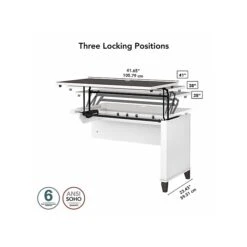 Bush Furniture Somerset 29"-41" Adjustable Desk, Storm Gray/White (WC81042) 9 Bush Furniture Somerset 29"-41" Adjustable Desk, Storm Gray/White (WC81042) -Office Supplies Shop sp108676185 sc7