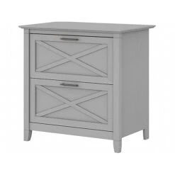Bush Furniture Key West 2-Drawer Lateral File Cabinet, Letter/Legal, Cape Cod Gray, 30" (KWF130CG-03)