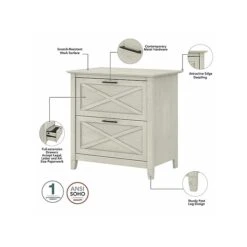 Bush Furniture Key West 2-Drawer Lateral File Cabinet, Letter/Legal, Linen White Oak, 30" (KWF130LW-03) 10 Bush Furniture Key West 2-Drawer Lateral File Cabinet, Letter/Legal, Linen White Oak, 30" (KWF130LW-03) -Office Supplies Shop sp109940250 sc7