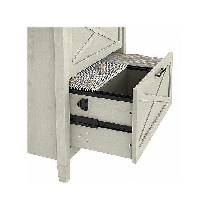 Bush Furniture Key West 2-Drawer Lateral File Cabinet, Letter/Legal, Linen White Oak, 30" (KWF130LW-03) 4 Bush Furniture Key West 2-Drawer Lateral File Cabinet, Letter/Legal, Linen White Oak, 30" (KWF130LW-03) - Image 4