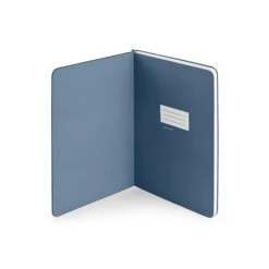 Poppin Velvet Sidekick Professional Notebook With Pen, 6.25" X 8.25", Wide Ruled, 80 Sheets, Storm (107477) -Office Supplies Shop sp110470955 sc7