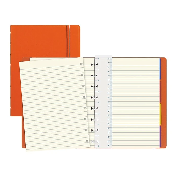 Filofax A5 4-Subject Professional Notebook, 8 1/4" X 5 13/16", College Ruled, 56 Sheets, Orange (B115010U) 1 Filofax A5 4-Subject Professional Notebook, 8 1/4" X 5 13/16", College Ruled, 56 Sheets, Orange (B115010U)