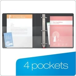 Cardinal Premier Easy Open ClearVue 1 1/2" Slant-D 3-Ring View Binder, Black (CRD10311) -Office Supplies Shop sp112495994 sc7